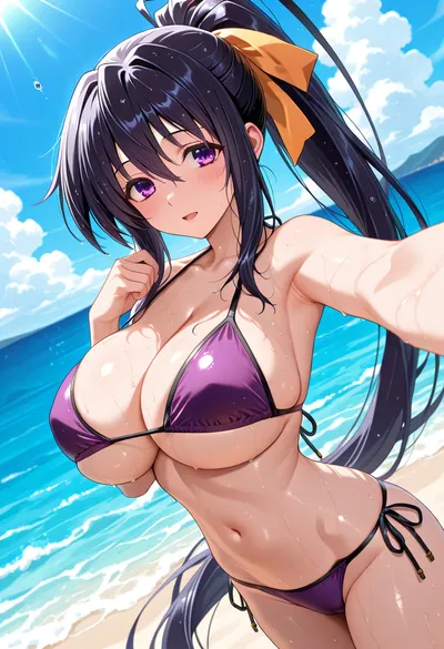 Akeno Himejima from High School DxD — AI-generated anime art