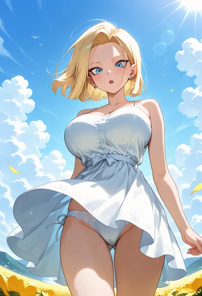 Android 18 from Dragon Ball — AI-generated anime art