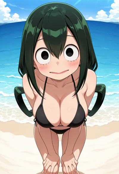 Tsuyu Asui from My Hero Academia — AI-generated anime art