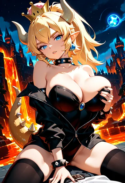 Bowsette from Super Mario — AI-generated anime art