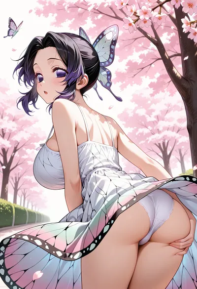 Shinobu Kocho from Demon Slayer — AI-generated anime art