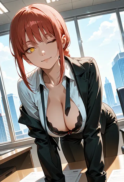 Makima from Chainsaw Man — AI-generated anime art