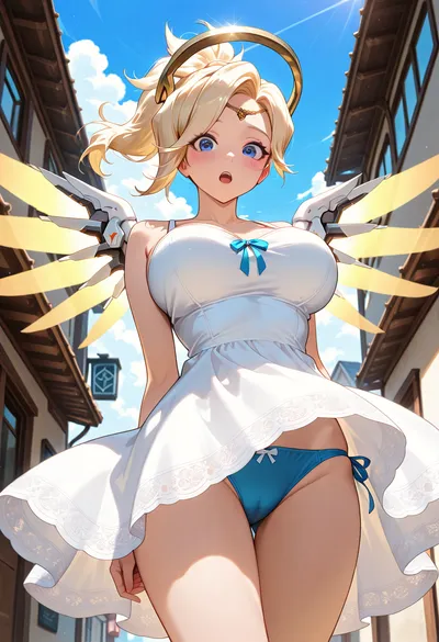 Mercy from Overwatch — AI-generated anime art