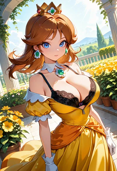 Princess Daisy from Super Mario — AI-generated anime art