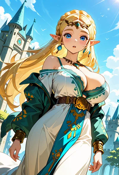 Princess Zelda from The Legend of Zelda — AI-generated anime art