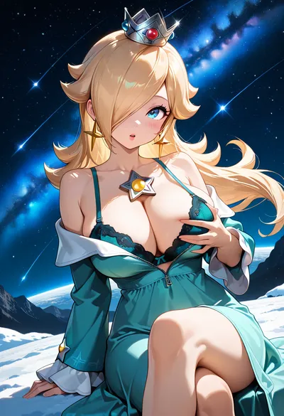 Rosalina from Super Mario — AI-generated anime art