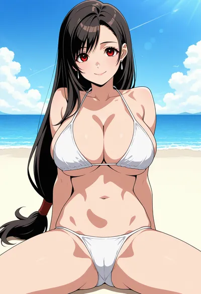Tifa Lockhart from Final Fantasy VII — AI-generated anime art